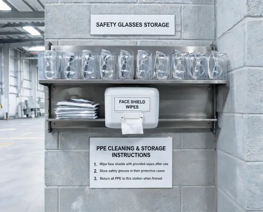 PPE cleaning station